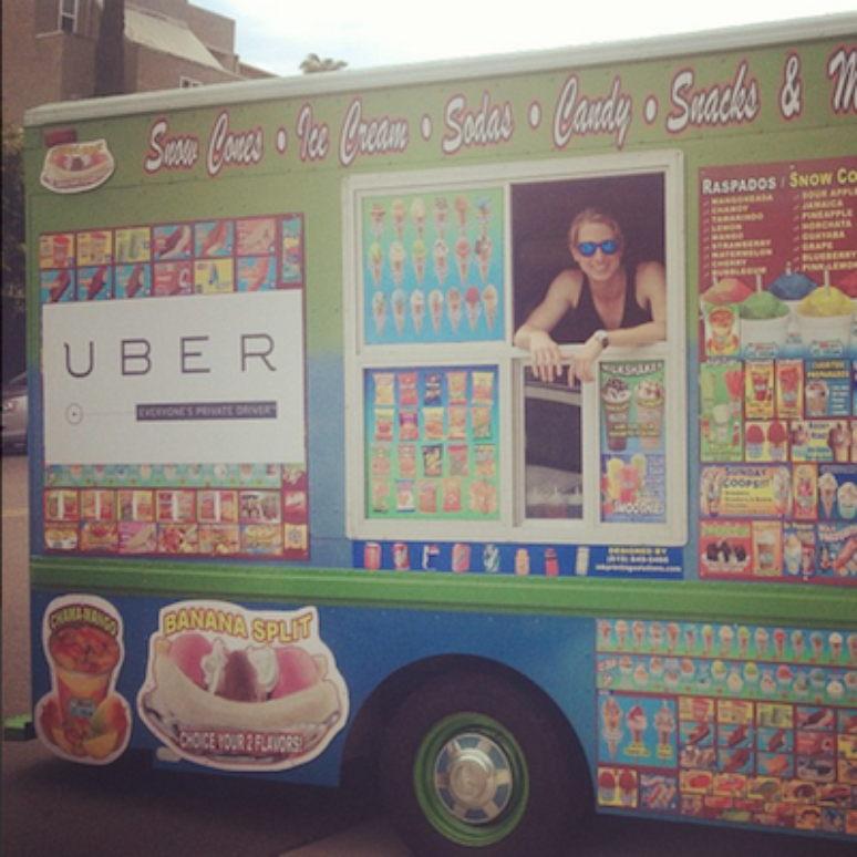 Em outros países, a startup levou característicos caminhões de sorvete aos usuários