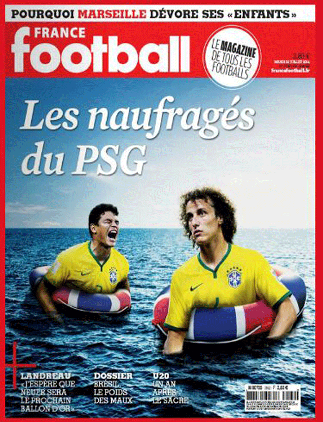 France Football questiona a qualidade da dupla Thiago Silva-David Luiz