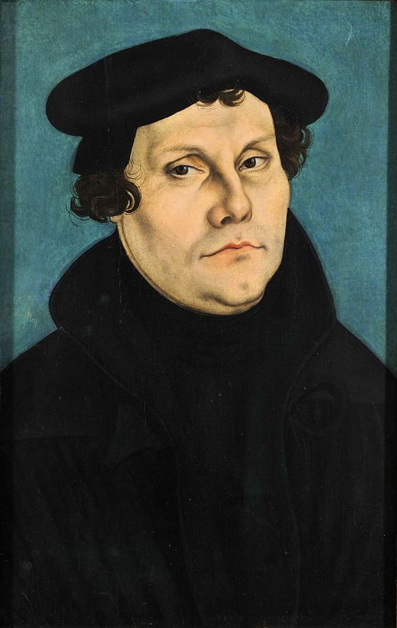 Pintura de Martinho Lutero, por Lucas Cranach (1528)