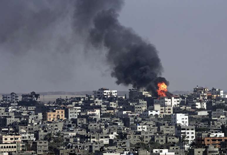 <p>Ofensiva israelense na Faixa de Gaza em 23 de julho</p>