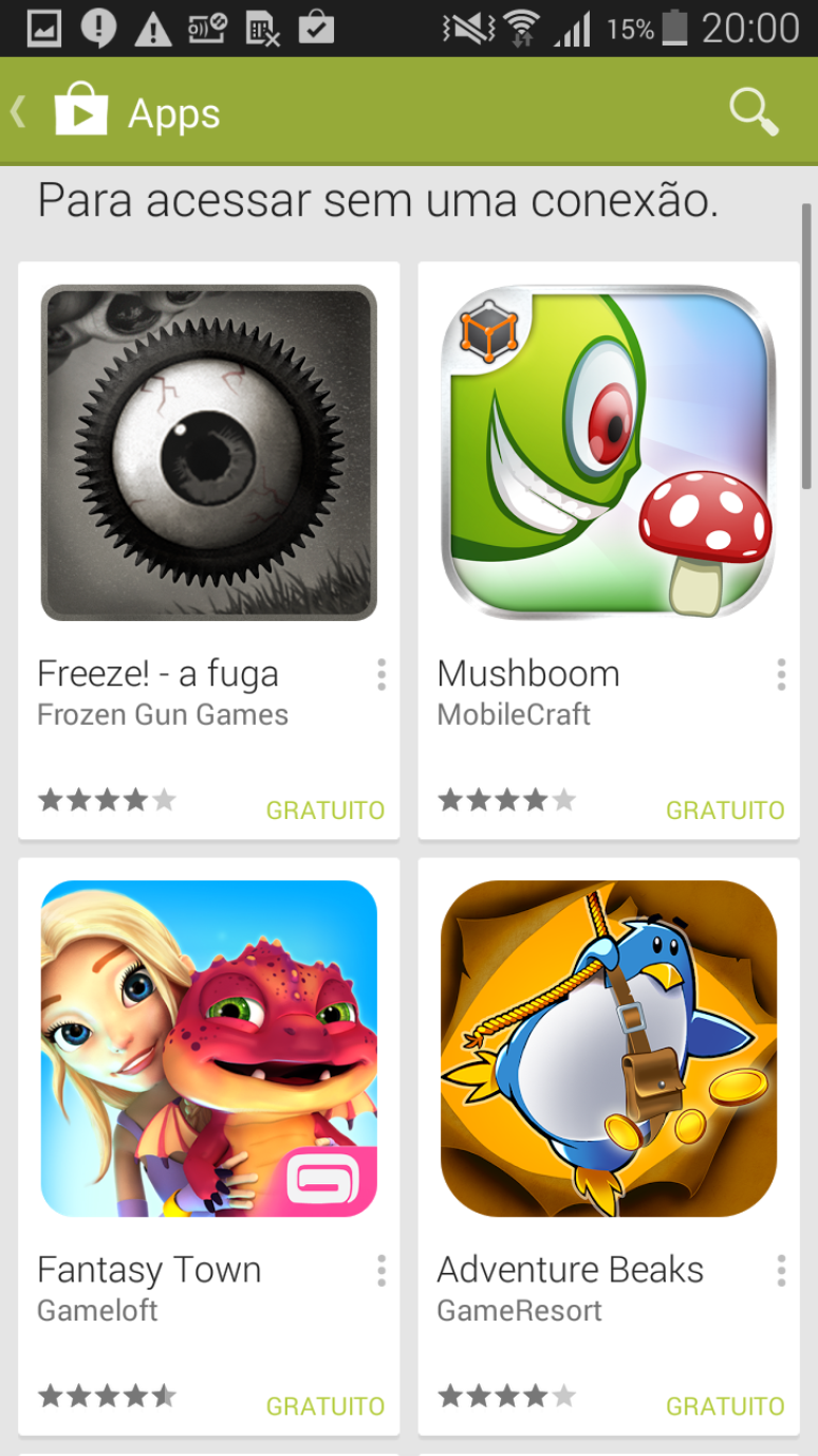 Google Play ganha seção de games para jogar sem internet