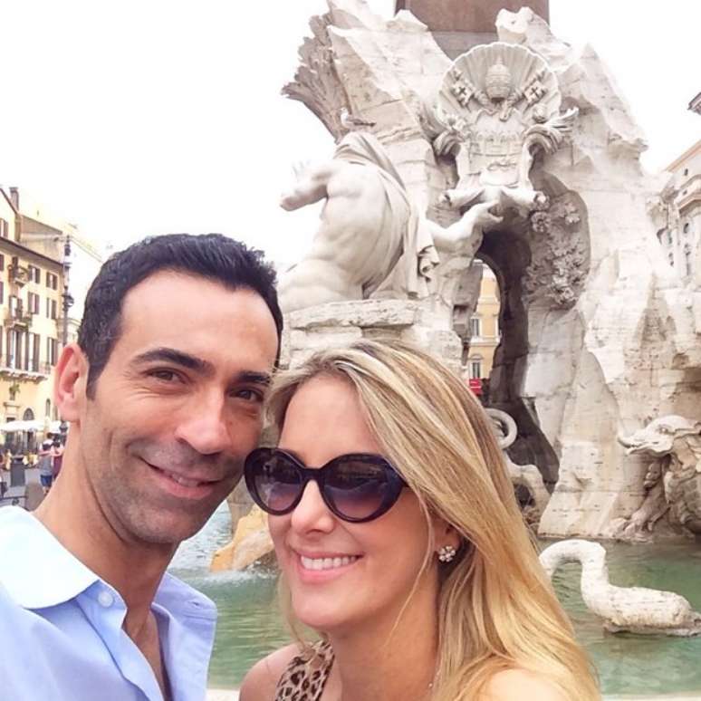 Ticiane Pinheiro e C&eacute;sar Tralli em Roma