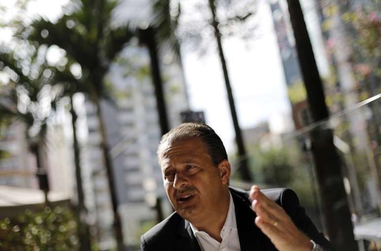 Candidato do PSB à Presidência, Eduardo Campos, dá entrevista à Reuters em São Paulo. 17/04/2014.