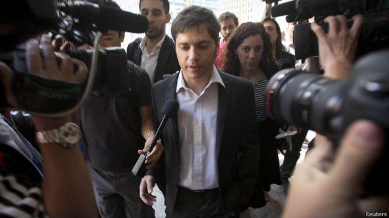 Ministro da Economia Axel Kicillof negou calote, dizendo que a Argentina pagou o que devia mas que o dinheiro foi congelado pelo juiz