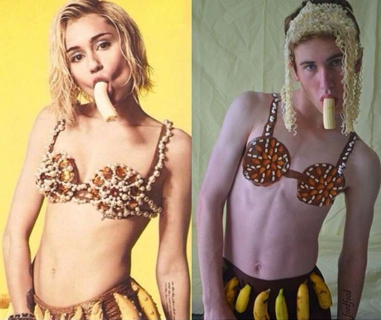 Liam como Miley Cyrus