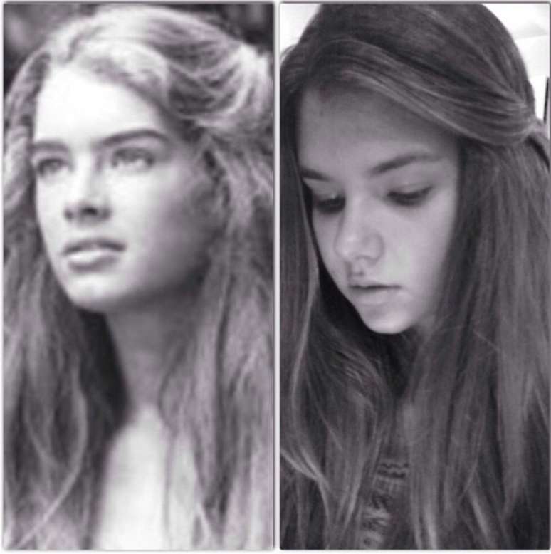 Lisandra postou foto no Instagram em que compara a filha com a atriz Brooke Shields