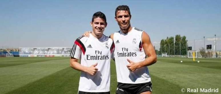 Cristiano Ronaldo e James Rodriguez se encontram 