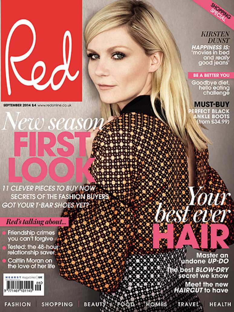 Kirsten Dunst é capa da revista Red