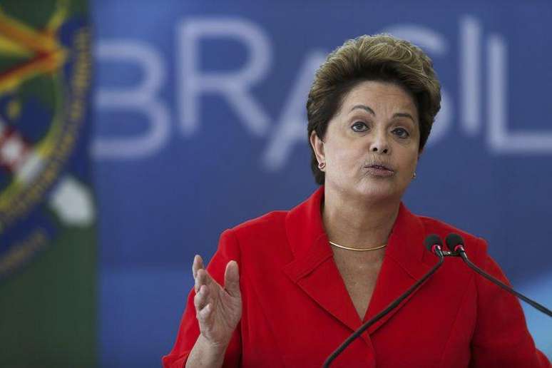 <p>Presidente Dilma Rousseff durante cerimônia no Palácio do Planalto em Brasília</p>