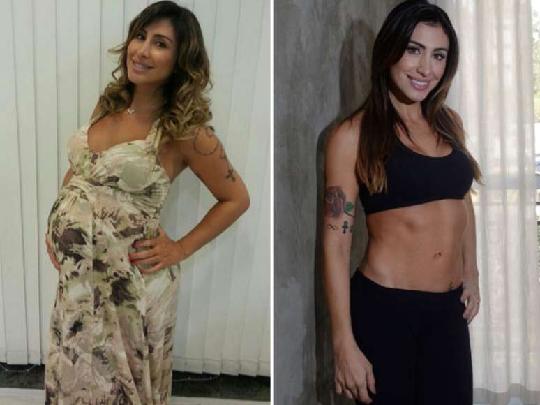<p>Pesando 58 kg, Jaque Khury comemora a boa forma pós-gravidez</p>