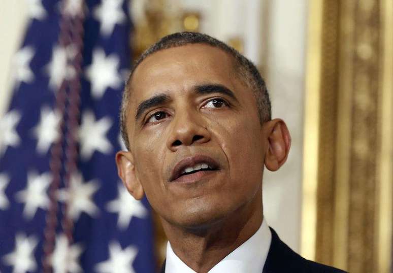 Presidente dos Estados Unidos, Barack Obama, fala da situação humanitária no Iraque na Casa Branca. 07/08/2014.