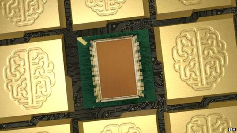 <p>Chip &eacute; o resultado de anos de coopera&ccedil;&atilde;o entre cientistas, coordenados pela empresa IBM, e foi apresentado na revista cient&iacute;fica Science</p>