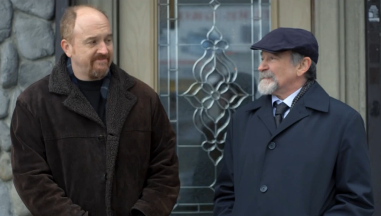 Louis CK e Robin Williams em cena de despedida da série 'Louie'