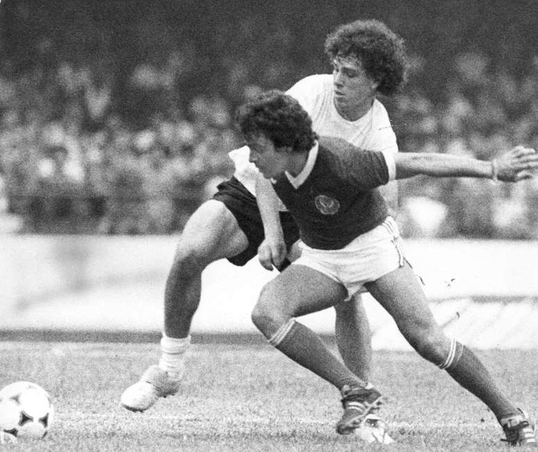 <p>Um dos maiores atacantes da história do Corinthians, Walter Casagrande Jr. nunca enfrentou o Palmeiras no Palestra</p>