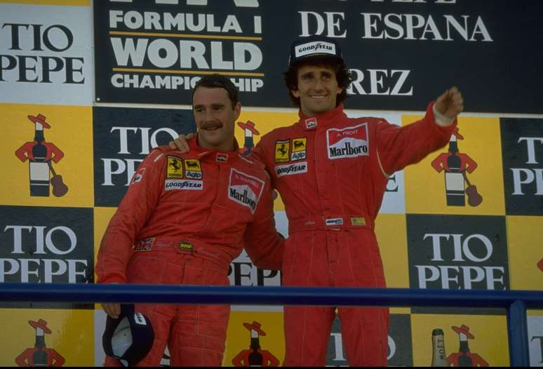 Nigel Mansell e Nelson Piquet