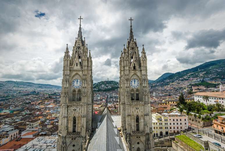 A capital do Equador, Quito, é um dos destinos de cruzeiros pelo país