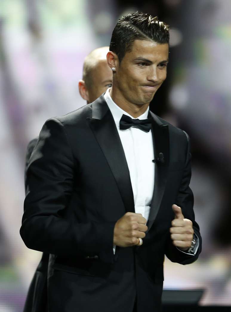 <p>Cristiano Ronaldo vibrou quando seu nome foi anunciado como vencedor</p>