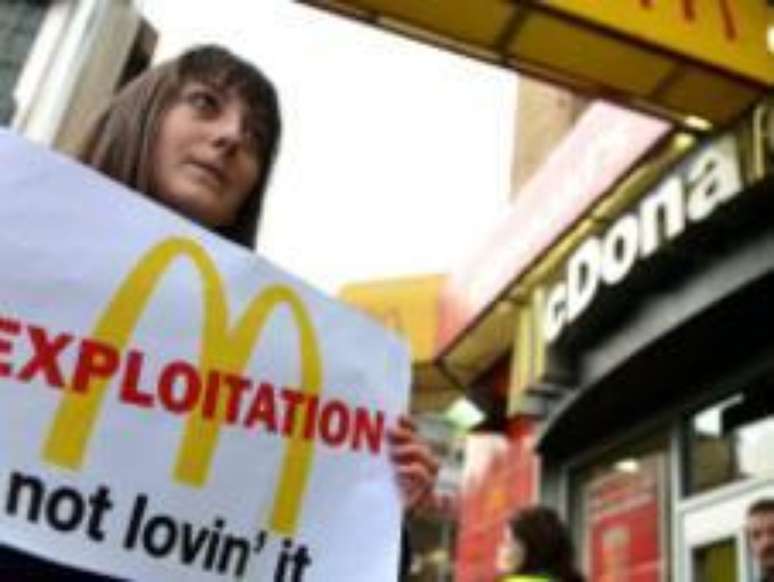 protesto contra McDonald