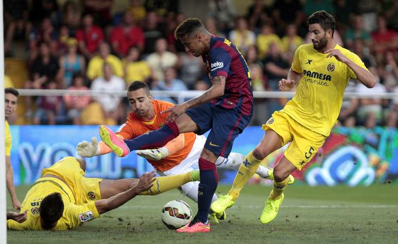 Neymar entrou no segundo tempo e teve ótima participação no gol do Barcelona