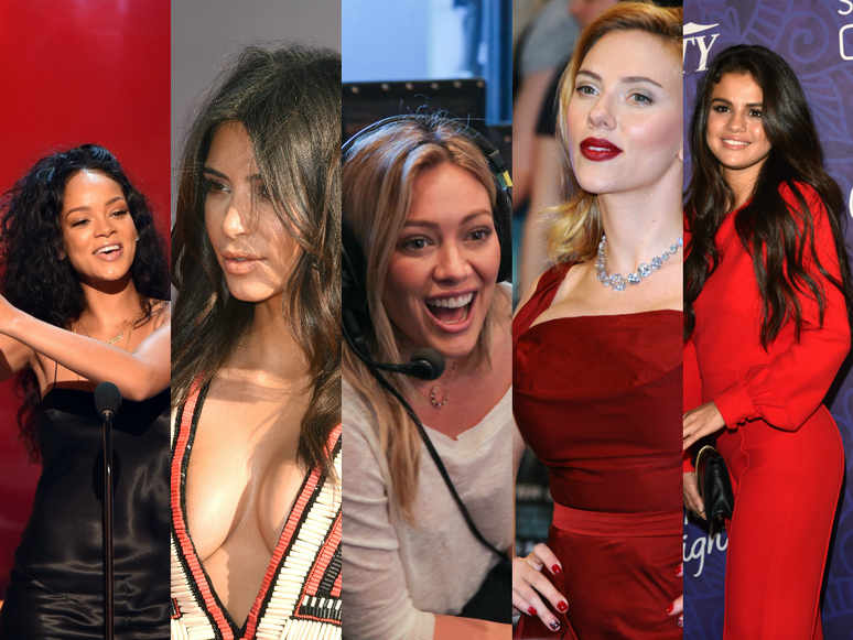 Kim Kardashian, Hilary Duff, Rihanna, Scarlett Johansson e Selena Gomez
