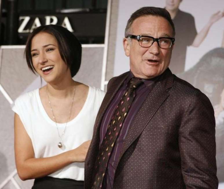 Robin Williams e sua filha Zelda chegam para lançamento de filme em 9 de novembro de 2009.