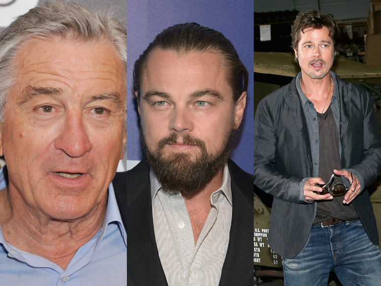 Robert De Niro, Leonardo DiCaprio e Brad Pitt