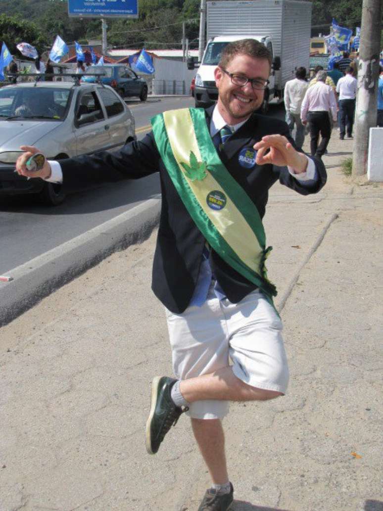 Lucas de Oliveira, conhecido como Presidente THC, candidato a deputado federal pelo PSDB-SC