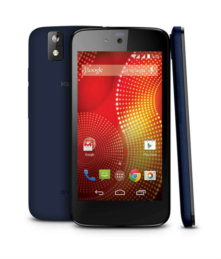 Smartphone indiano Karbonn Sparkle V Blue, com sistema Android One, do Google