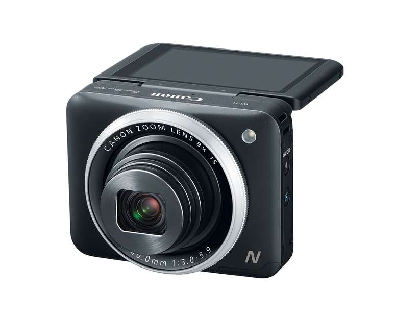 <p>Câmera digital PowerShot N2, da Canon, facilita os selfies</p>
