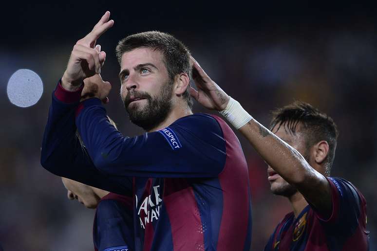 Gerard Piqué fez o gol da vitória do Barcelona sobre o Apoel