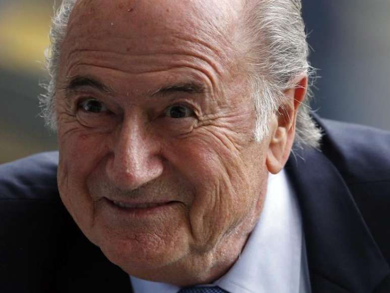 Presidente da Fifa, Joseph Blatter, no Mineirão antes de partida da Copa do Mundo. 08/07/2014