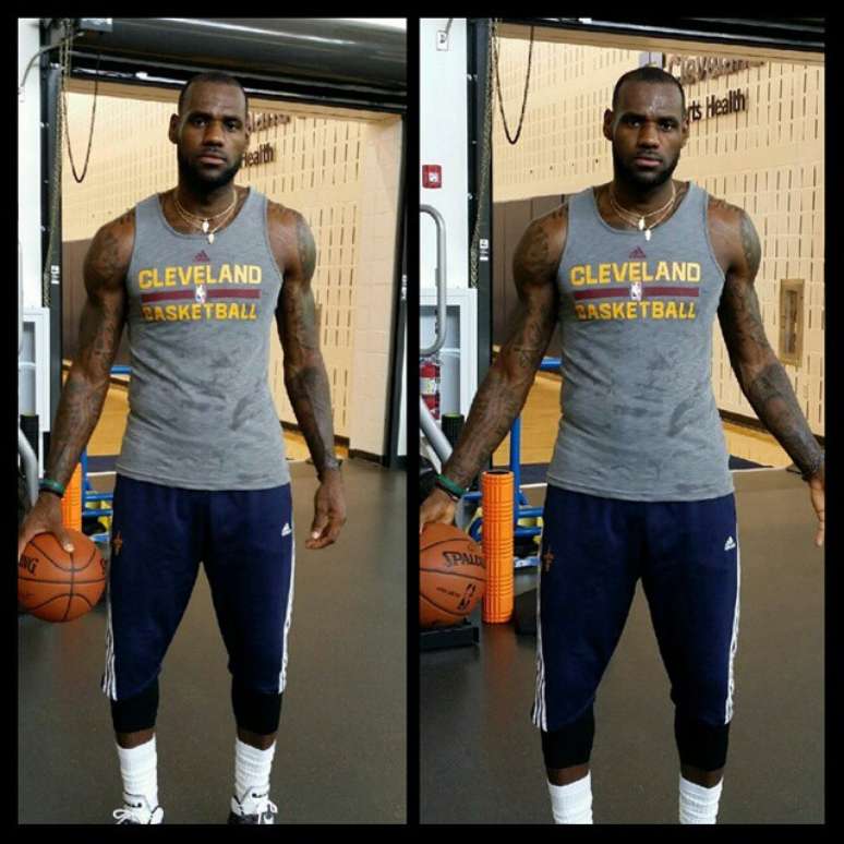 LeBron visivelmente mais magro em foto divulgada há três semanas