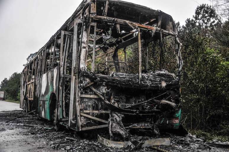 <p>Pelo menos seis &ocirc;nibus foram incendiados e um agente penitenci&aacute;rio acabou morto a tiros no sul do Estado</p>