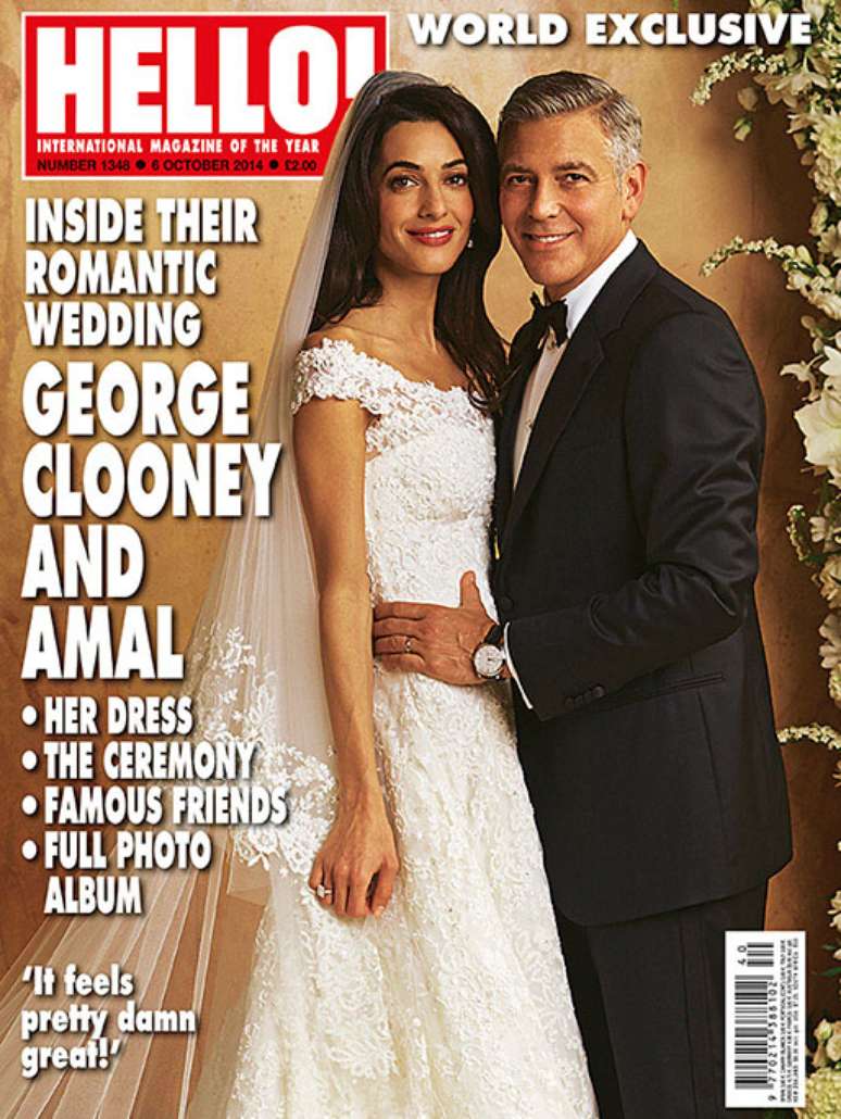 <p>Capa da revista Hello! com foto do casamento de George Clooney e Amal Alamuddin</p><p> </p>