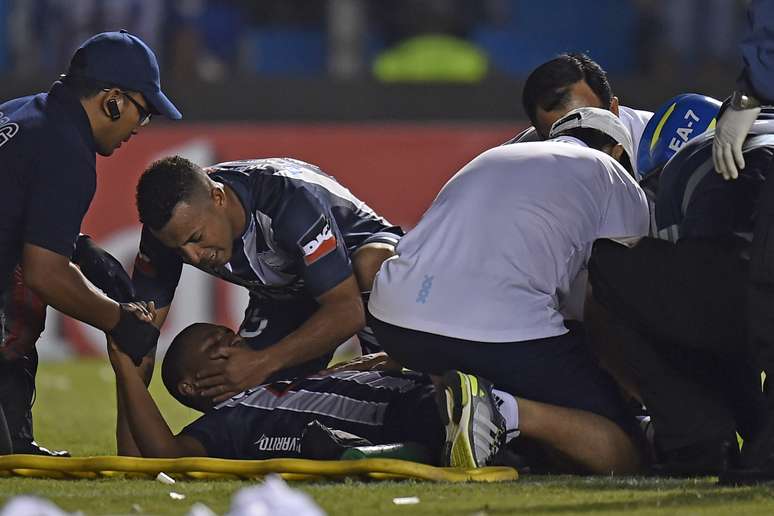 Equatoriano Jordan Andres Jaime sofreu fratura no pé que causou espanto em duelo contra Goiás