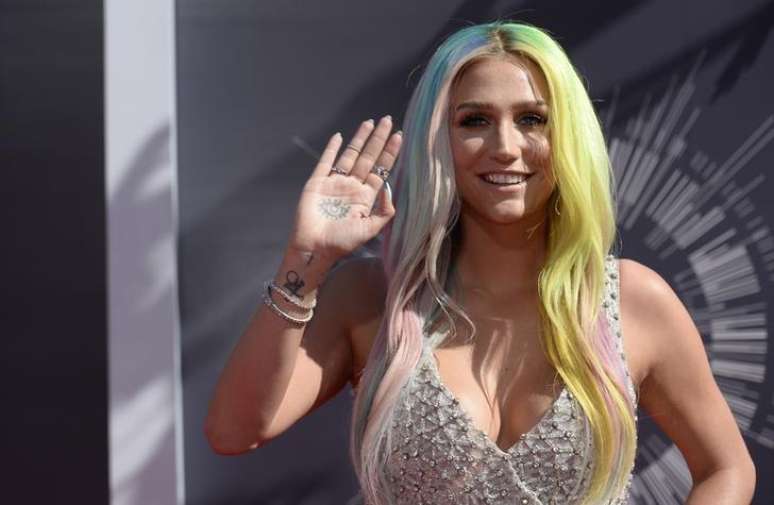 Cantora Kesha durante premiação da MTV, em 24 de agosto de 2014.