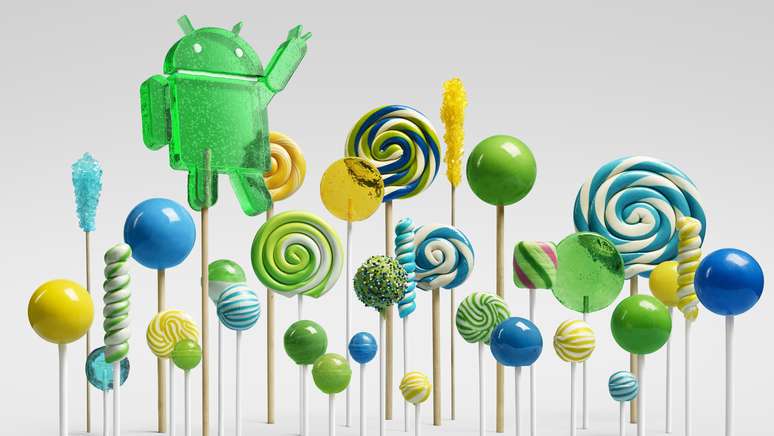 Imagem de divulgação do Android Lollipop, novo sistema operacional do Google