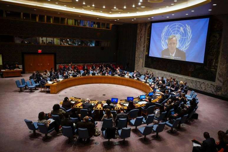 <p>Reuni&atilde;o com membros do Conselho de Seguran&ccedil;a da ONU, em Nova York</p>