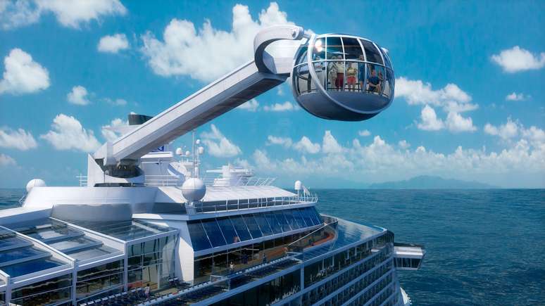 <p>North Star, esfera que eleva hóspedes mais de 270 metros acima do mar, é uma das atrações do Quantum of the Seas</p>