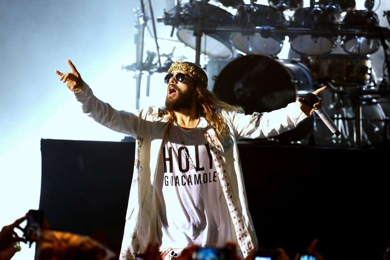 Jared Leto e a banda 30 Seconds to Mars