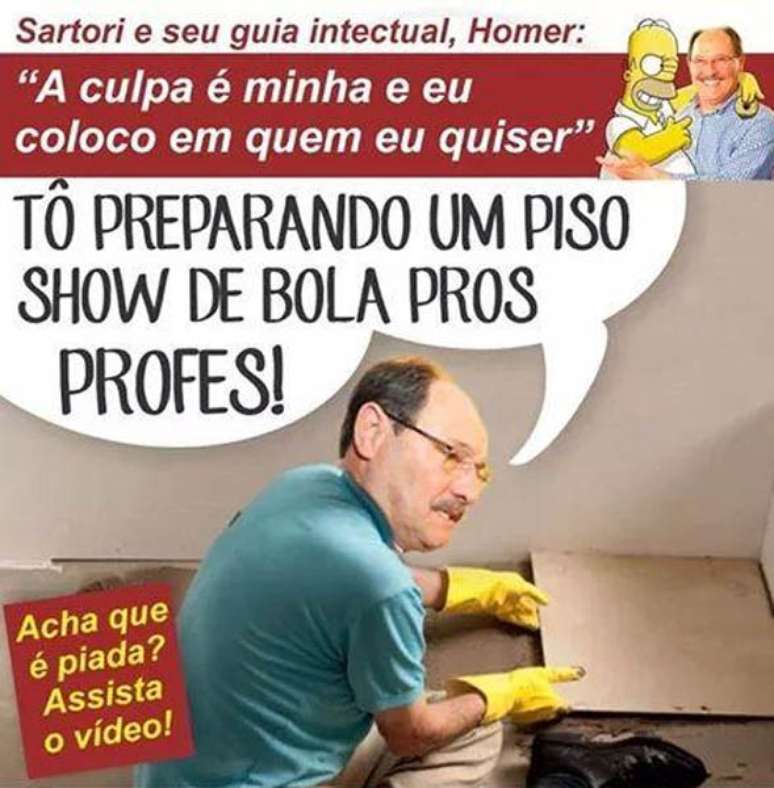 RS: memes ironizam fala de Sartori sobre piso de professores 