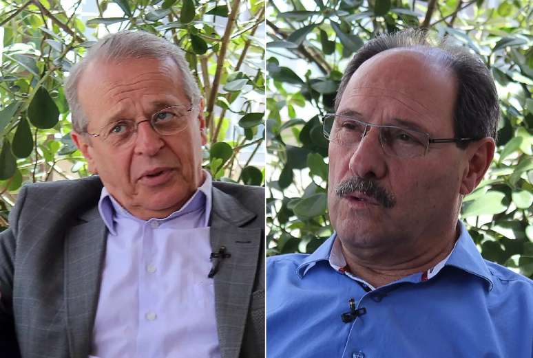 <p>Tarso Genro (PT) e José Ivo Sartori (PMDB), candidatos ao governo do Rio Grande do Sul</p>