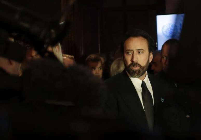 Ator Nicolas Cage, que está no filme "O Apocalipse". Foto de 5 de novembro de  2013.
