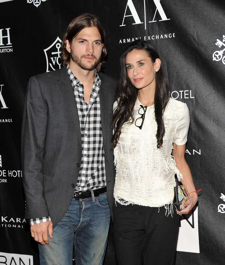 <p>Demi Moore e Ashton Kutcher, quando formavam um casal, se enquadravam no 'fenômeno puma'</p>