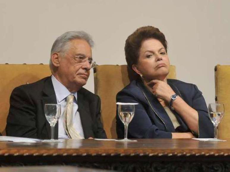 <p>Fernando Henrique Cardoso ao lado da presidente Dilma Rousseff</p>