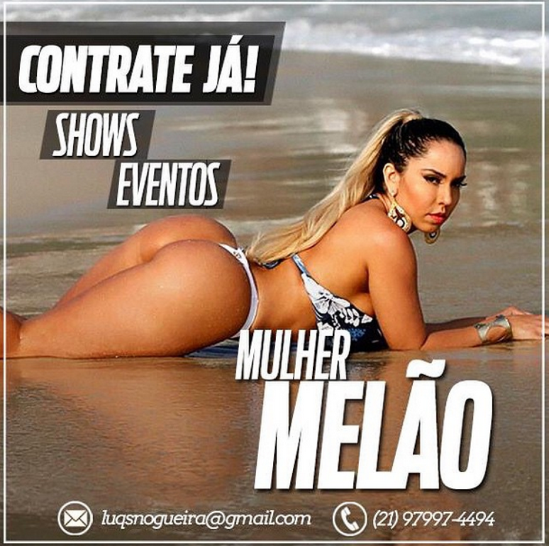 Mulher Melão faz anuncia eventos no Instagram 