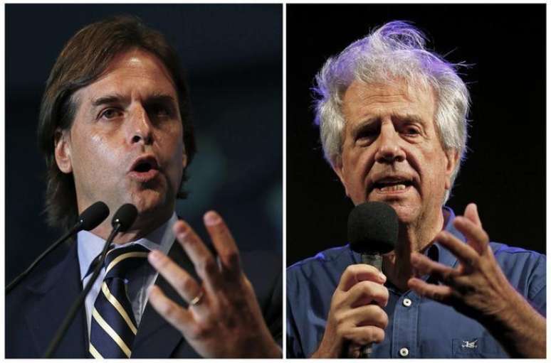 <p>Candidatos à Presidência do Uruguai, Tabaré Vazquez e Luis Lacalle Pou</p>