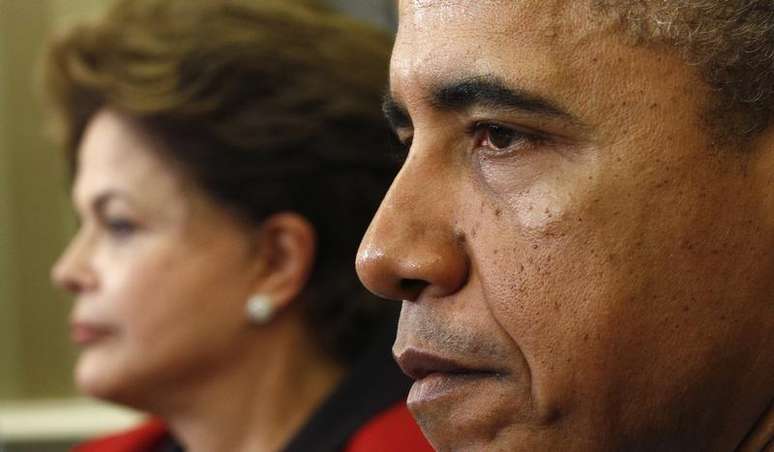 Presidente dos EUA, Barack Obama, reunido com a presidente Dilma Rousseff no Salão Oval, na Casa Branca, em Washington. 9/4/2012