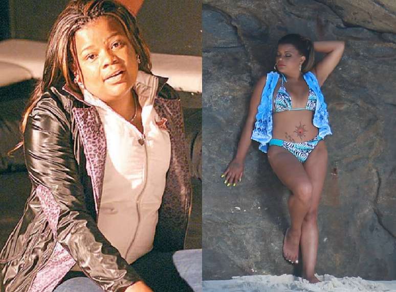 <p>Tati Quebra Barraco antes e depois de perder mais de 20kg - ela passou do manequim 44 para 36</p>