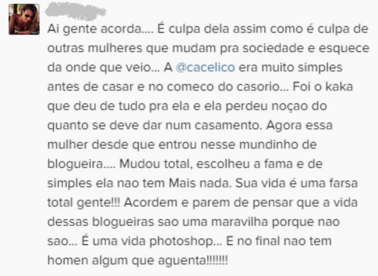 Carol e Kaká se separaram 